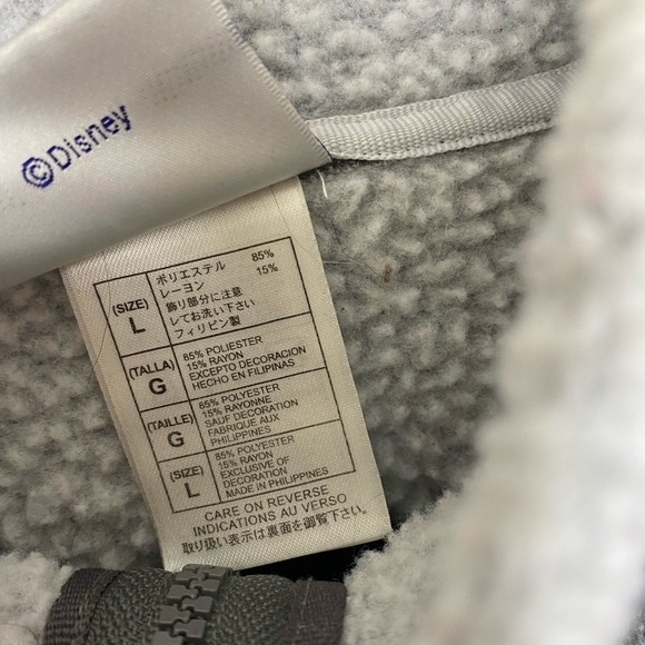 Disneyland Resort Fleece Mickey Mini Mouse Full Zip Cozy Jacket women’s Large - Picture 3 of 15